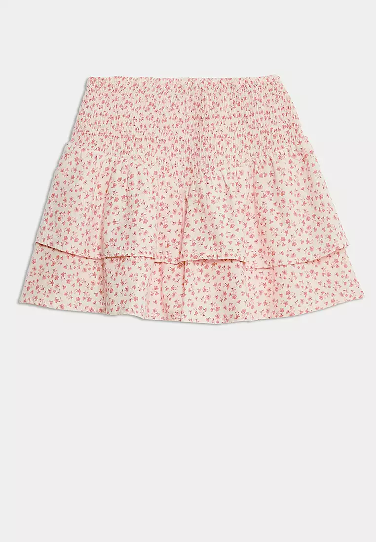 Cotton Rich Ditsy Floral Skirt
