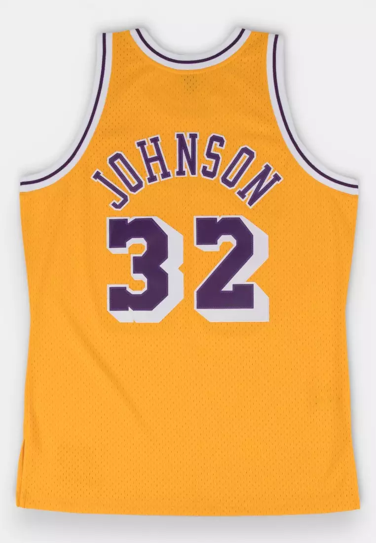#32 Magic Johnson 1984 Los Angeles Lakers Swingman Basketball Jersey