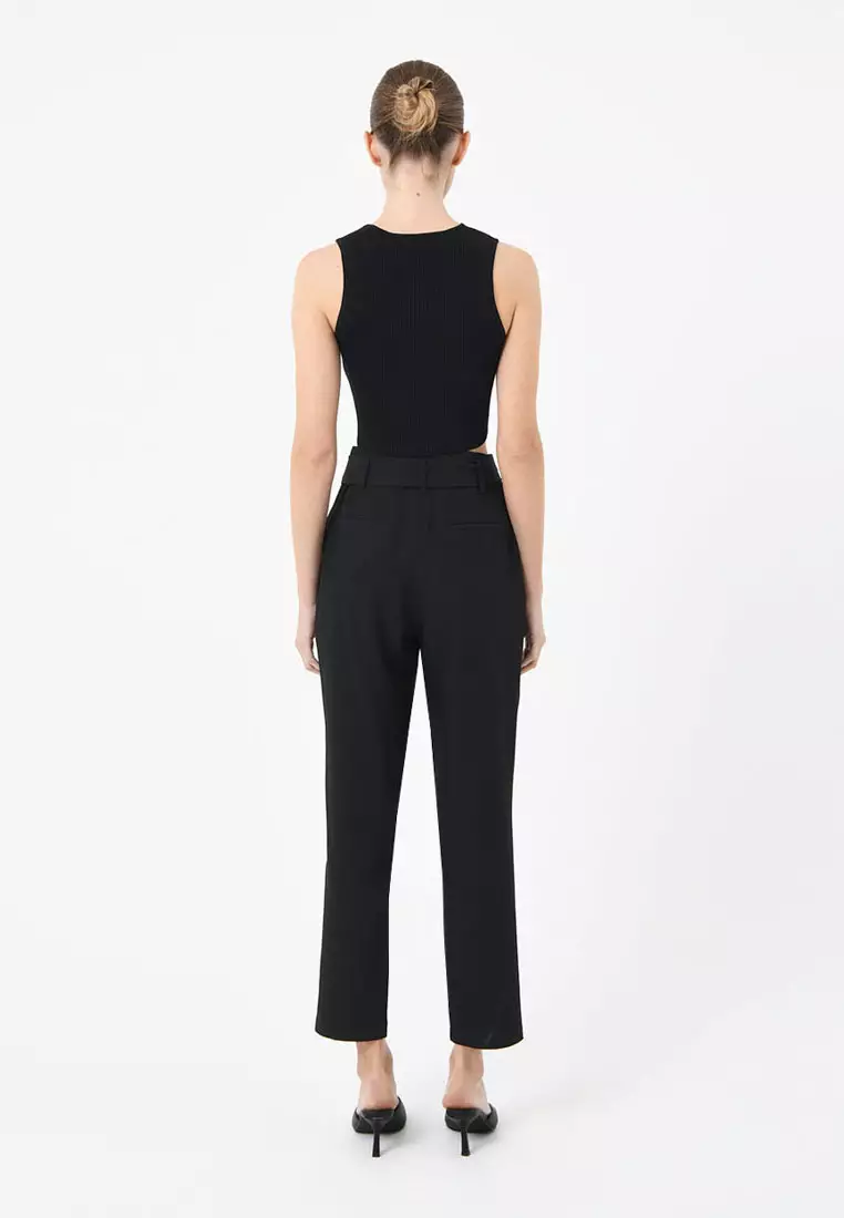 Nikki High-Waist Belted Pants