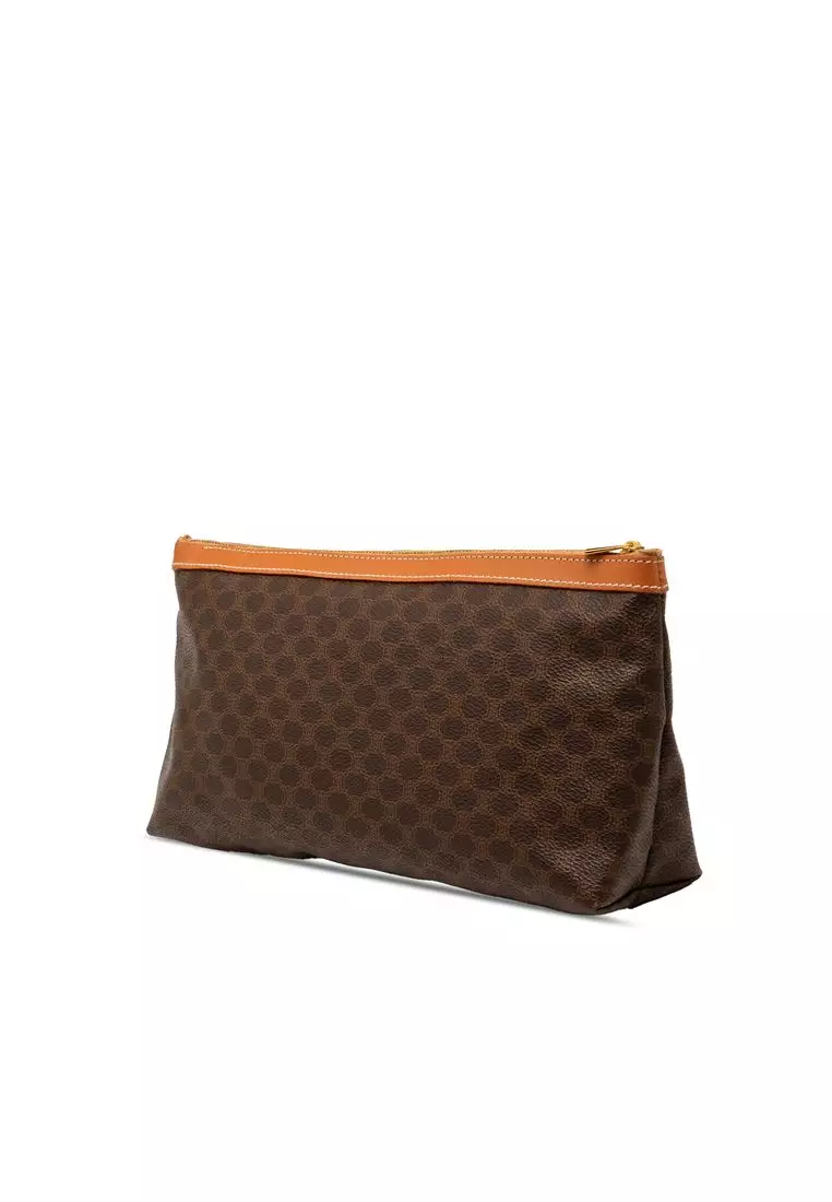 Pre-Loved Celine Macadam Coated Canvas Clutch