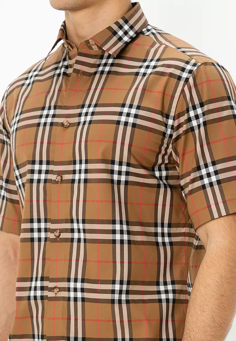 Buy Burberry Shefford Check Short-Sleeve Shirt (nt) 2025 Online