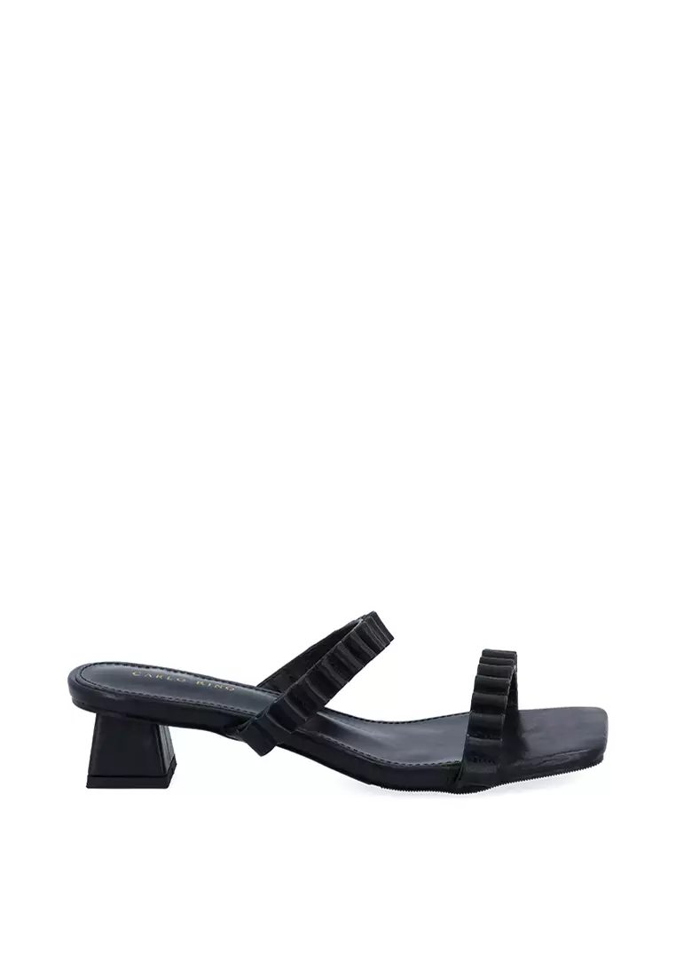 Discount on Carlo Rino  shoes - SKU: Black Stripy Sandals