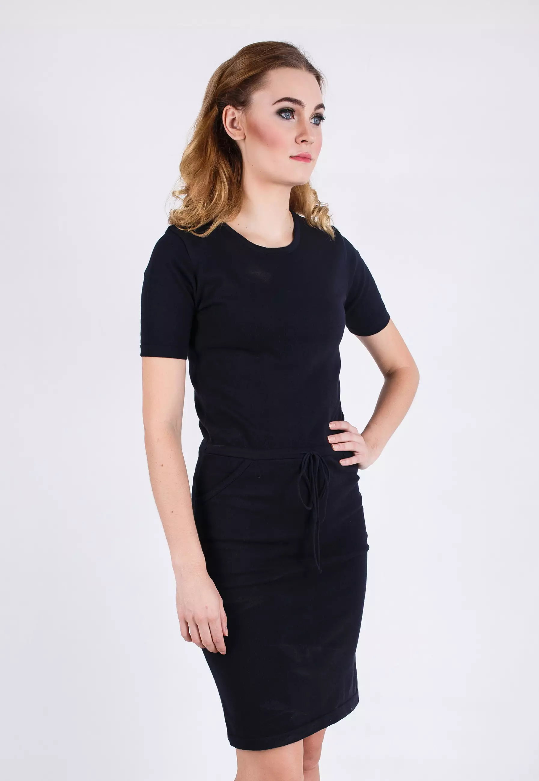 LGS - Slim Fit - Ladies T-Shirt - Black - Long Dress - LST.360.U692.091.C