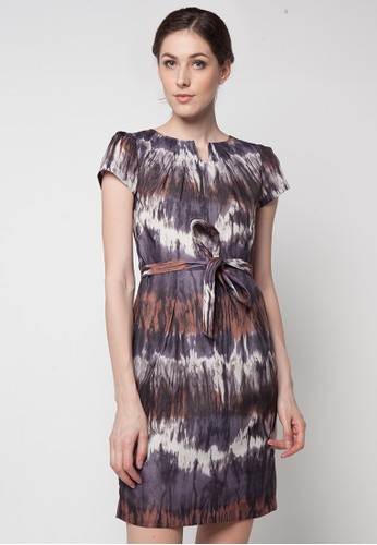 Lorena Abstract Print Sheath Dress