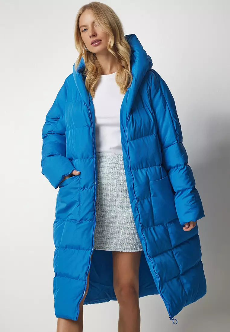 Hooded Long Inflatable Coat