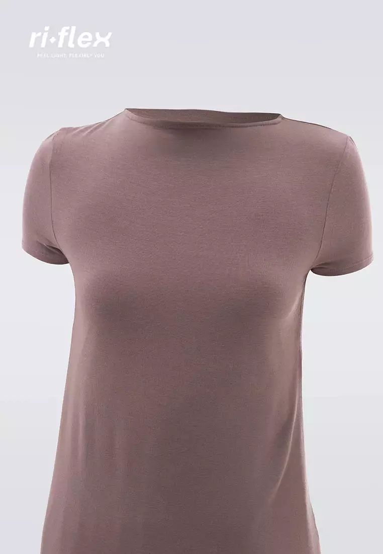 Ria Miranda Brown Comfy Short Sleeve Top