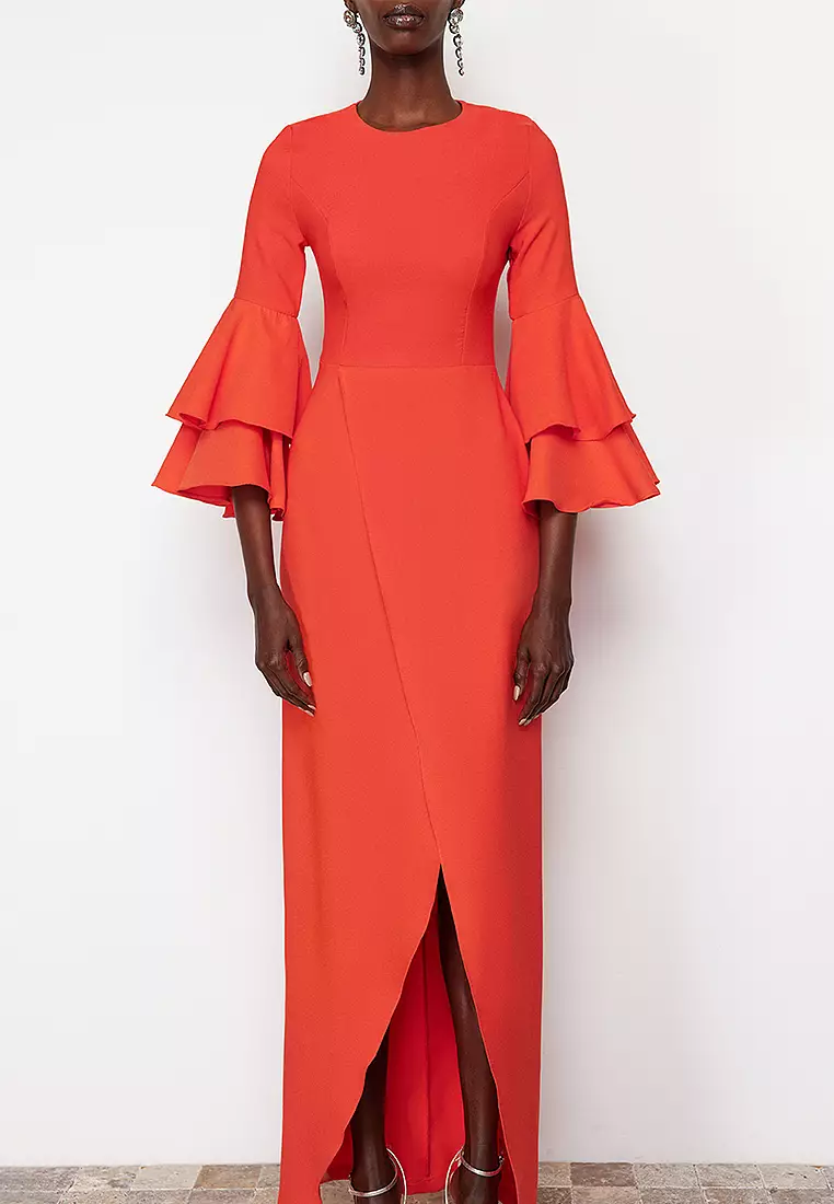 Front Slit Midi Dress