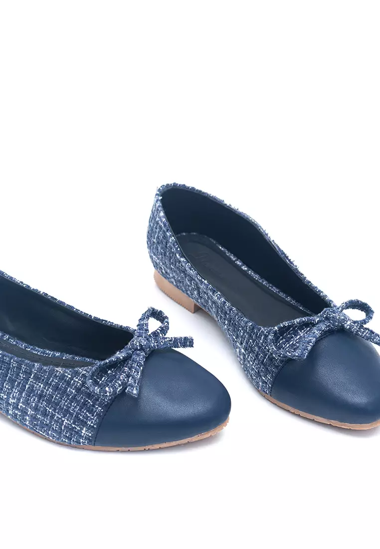 Audrey Ballerina Flat Shoes in Blue
