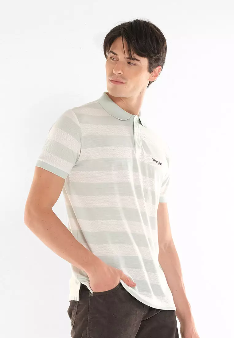 Wrangler Men's Stripe Polo Shirt