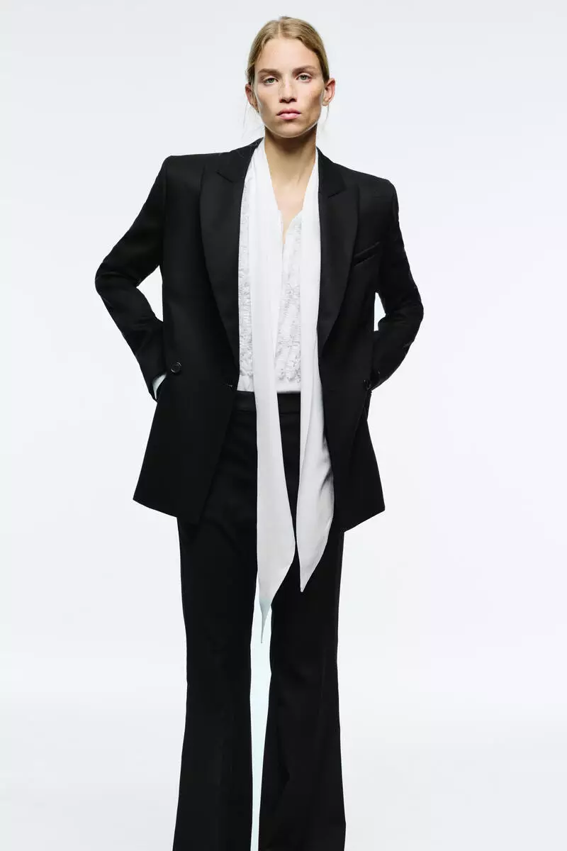 Flared tailored trousers