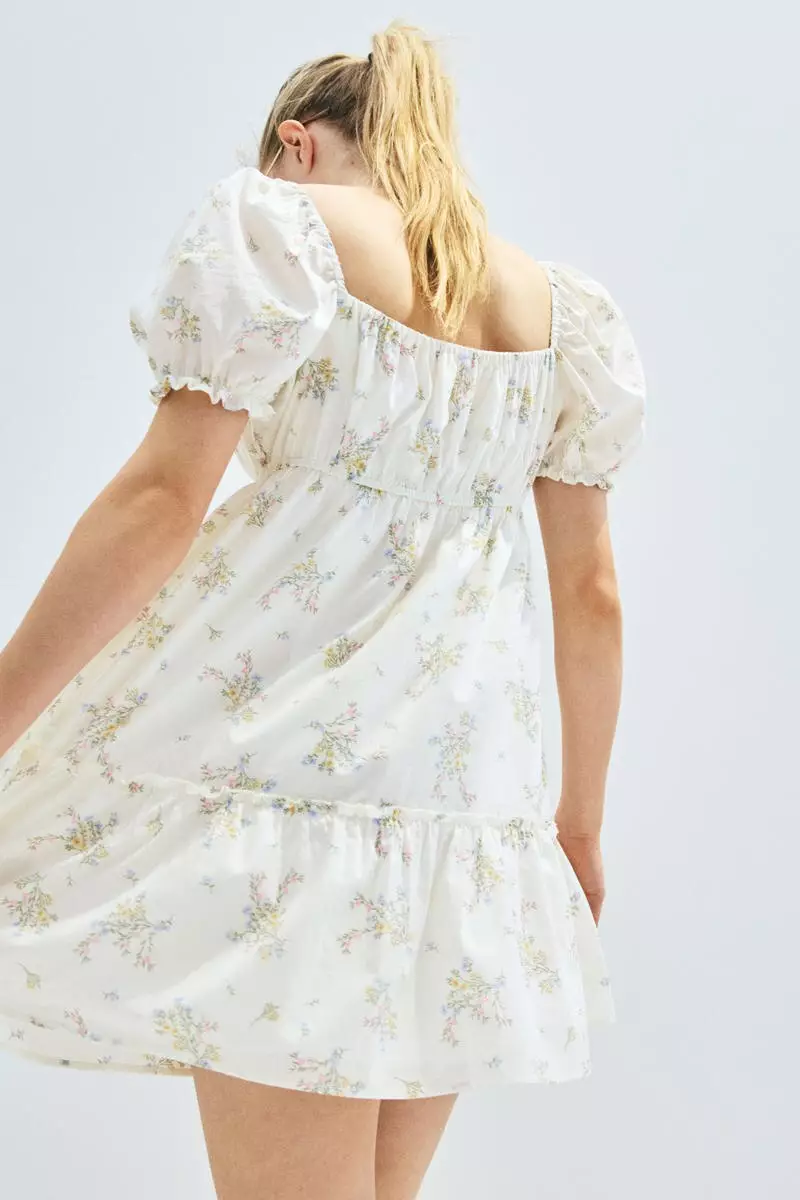 Frill-trimmed dress
