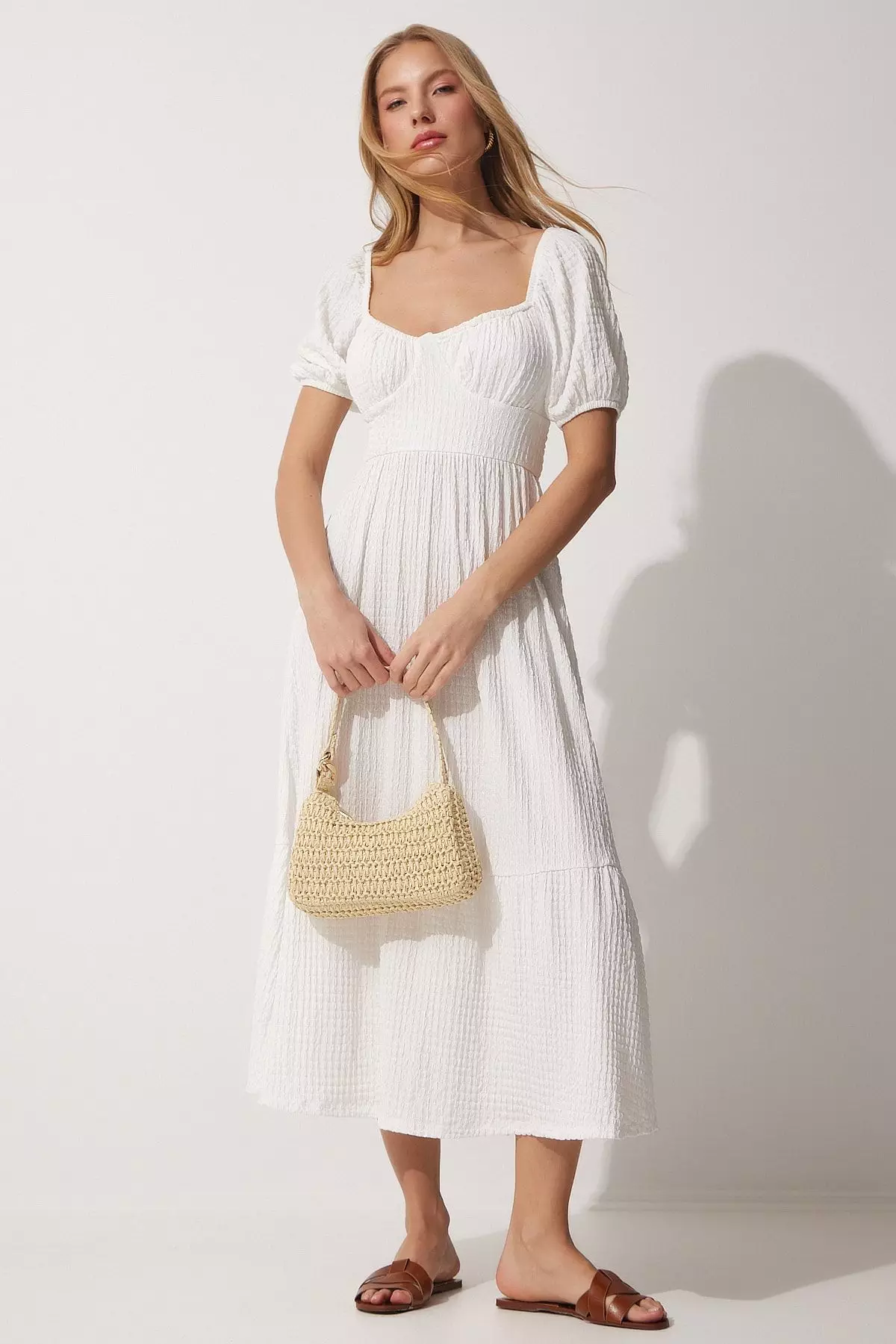 Puff Sleeves Summer Dress