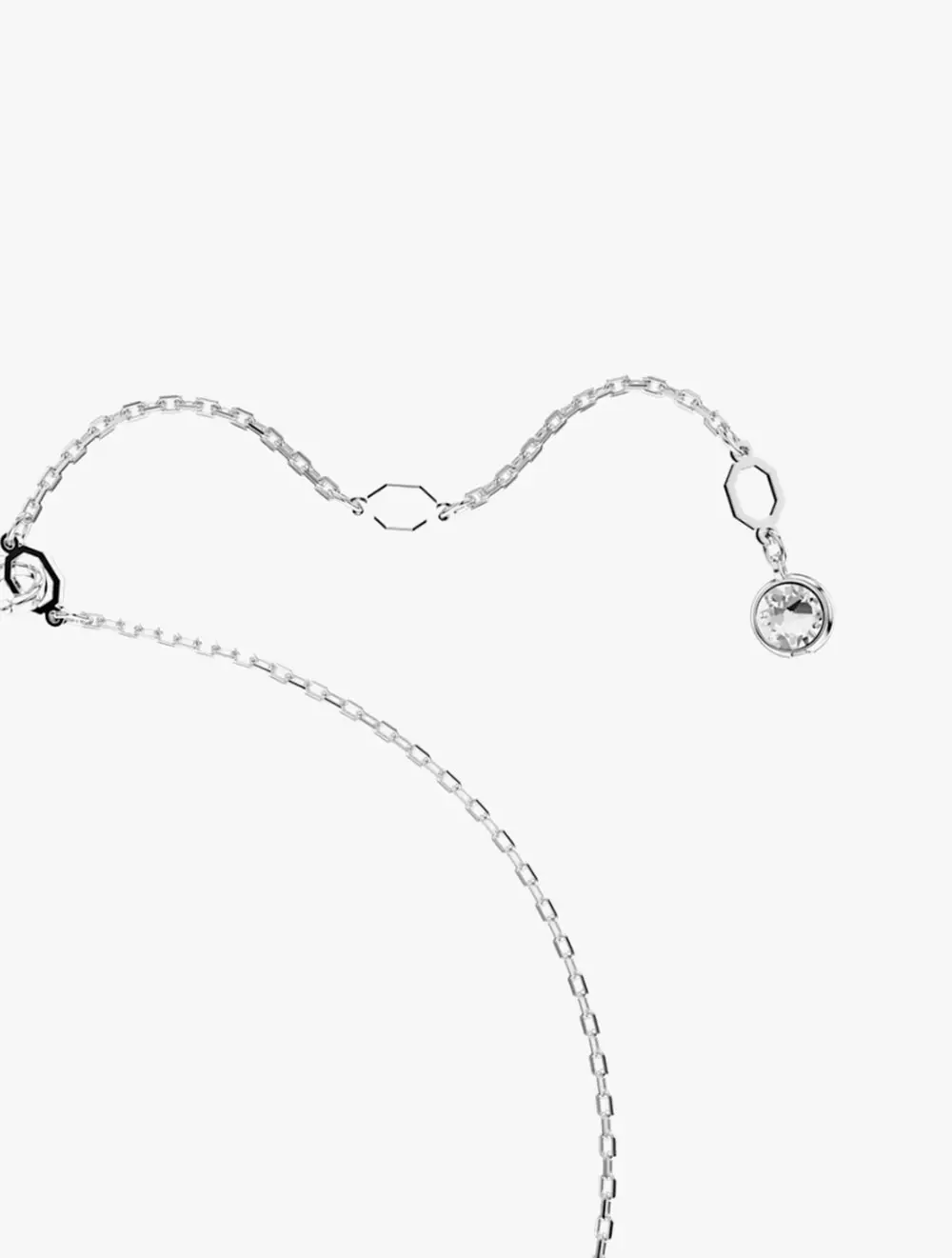 Hyperbola Pendant, Pavé, Infinity, White, Rhodium Plated - White