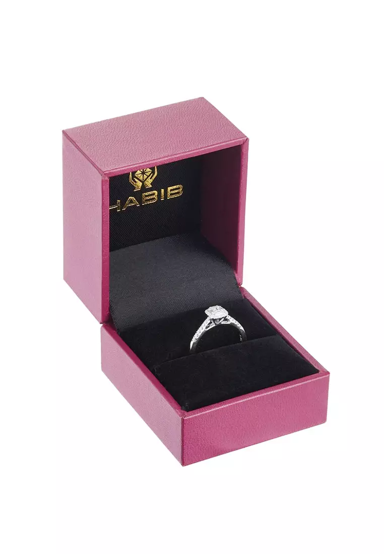 HABIB Tapered Cut and Diamond Ring in 375/9K White Gold 259511120(WG)