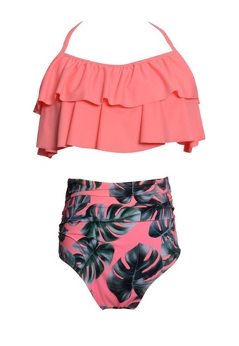 Twenty Eight Shoes pink VANSA Ruffle Bikini Parent-child Swimsuit VCW-Sw01801A A24F8US1EE987AGS_1