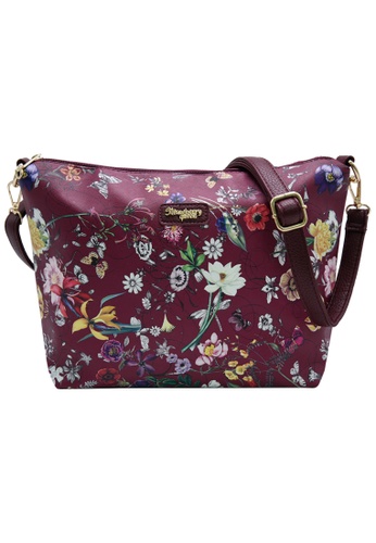 STRAWBERRY QUEEN 紅色 Strawberry Queen Flamingo Sling Bag (Floral AD, Wine Red) 6BD83ACCCAB104GS_1