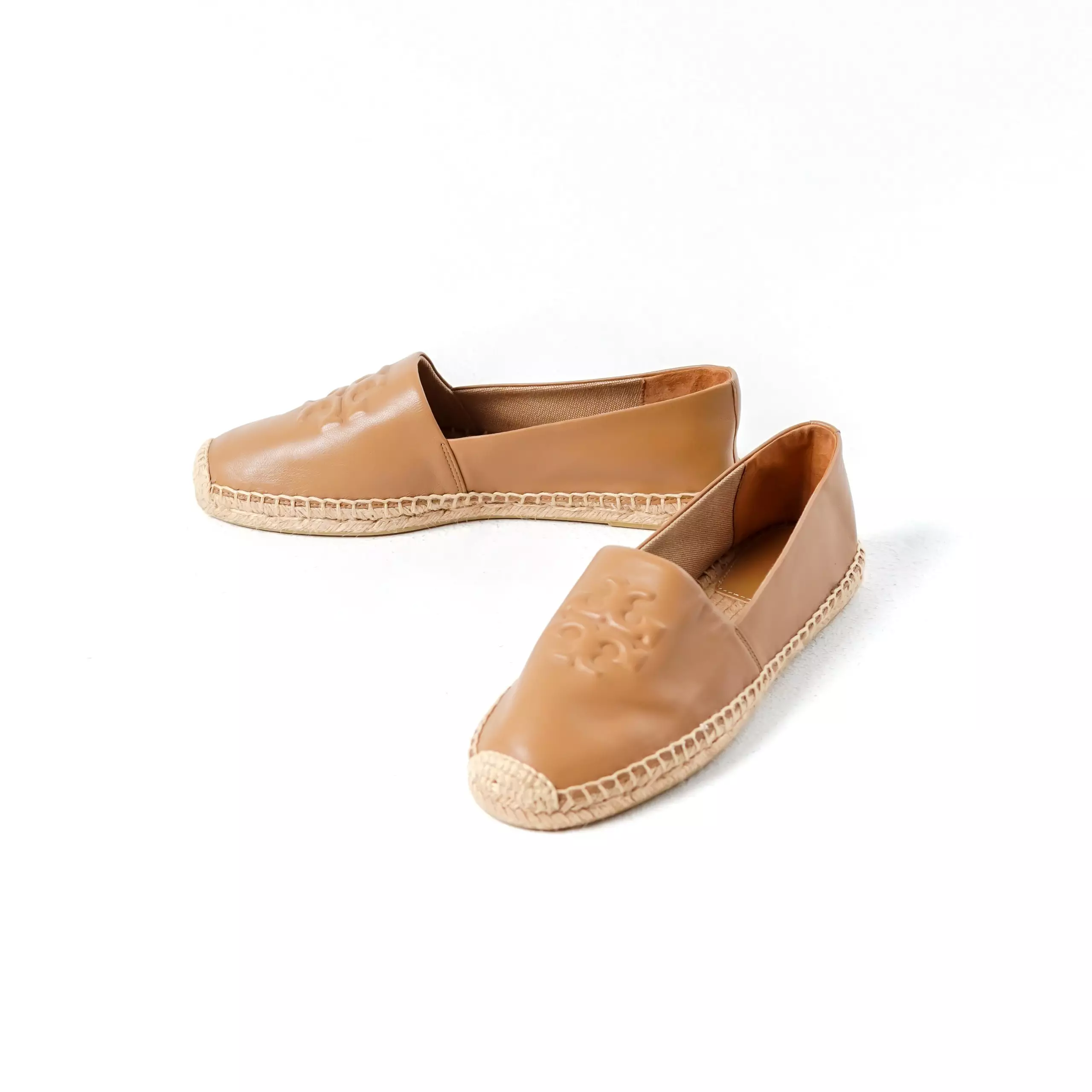 Jual TORY BURCH Sepatu TORY BURCH EMBOSSED LEATHER BROWN