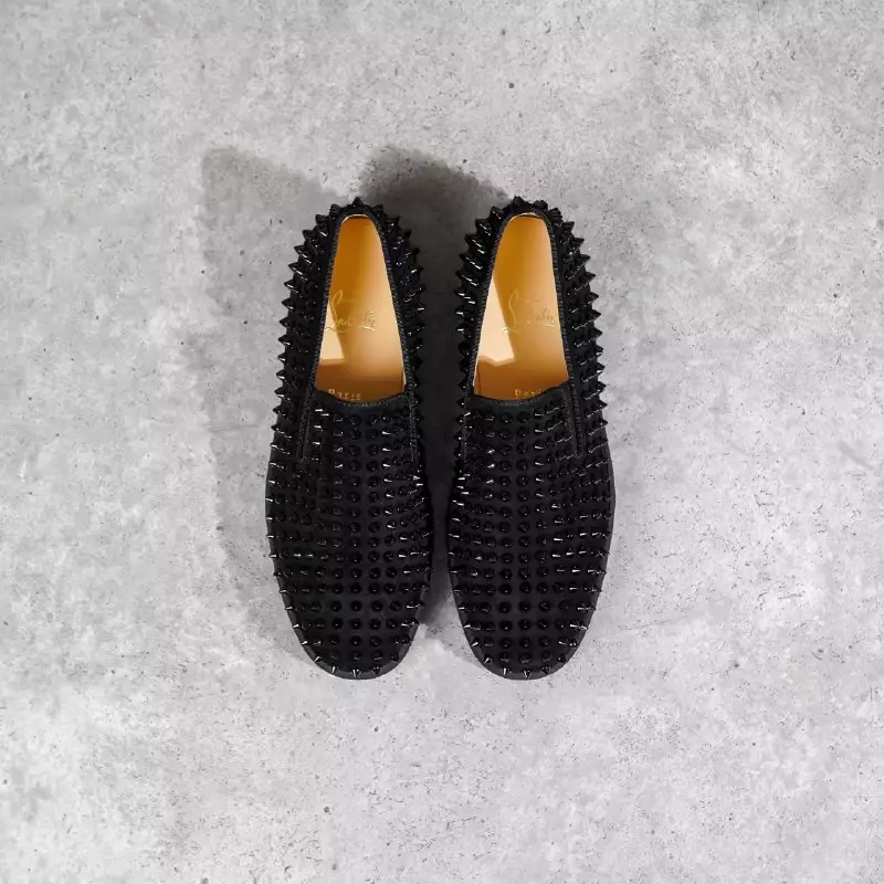 Sepatu CHRISTIAN LOUBOUTIN ROLLERBOAT BLACK SNEAKER 100% ORIGINAL