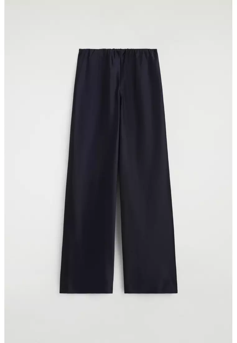 SATIN WIDE-LEG TROUSERS
