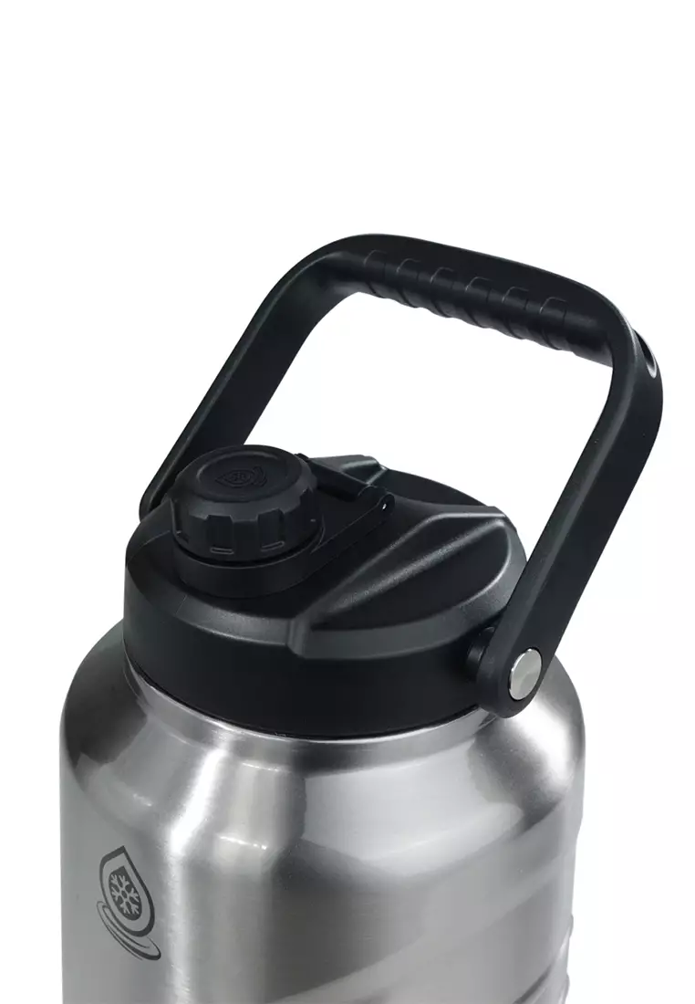 128oz V2 Growler Silver Steel Wide Mouth Water Bottle