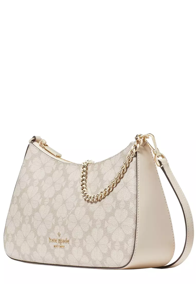 Kate Spade Signature Spade Flower Medium Convertible Crossbody Bag in Dark Beige Multi KI381