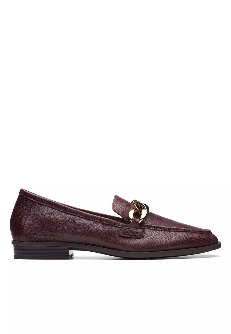 Discount on Clarks  shoes - SKU: Sarafyna Iris Loafers Burgundy