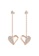 Her Jewellery gold Her Jewellery L'Amour Dangling Earrings (Rose Gold) with Premium Grade Crystals from Austria 05888AC9F68FDDGS_2
