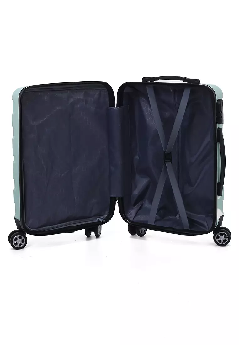 Carlton Koper Hardcase Unisex Size 20 Inch Tas Travel Combination Lock Large Compartment Material ABS+PVC Coated ORIGINAL - Mint