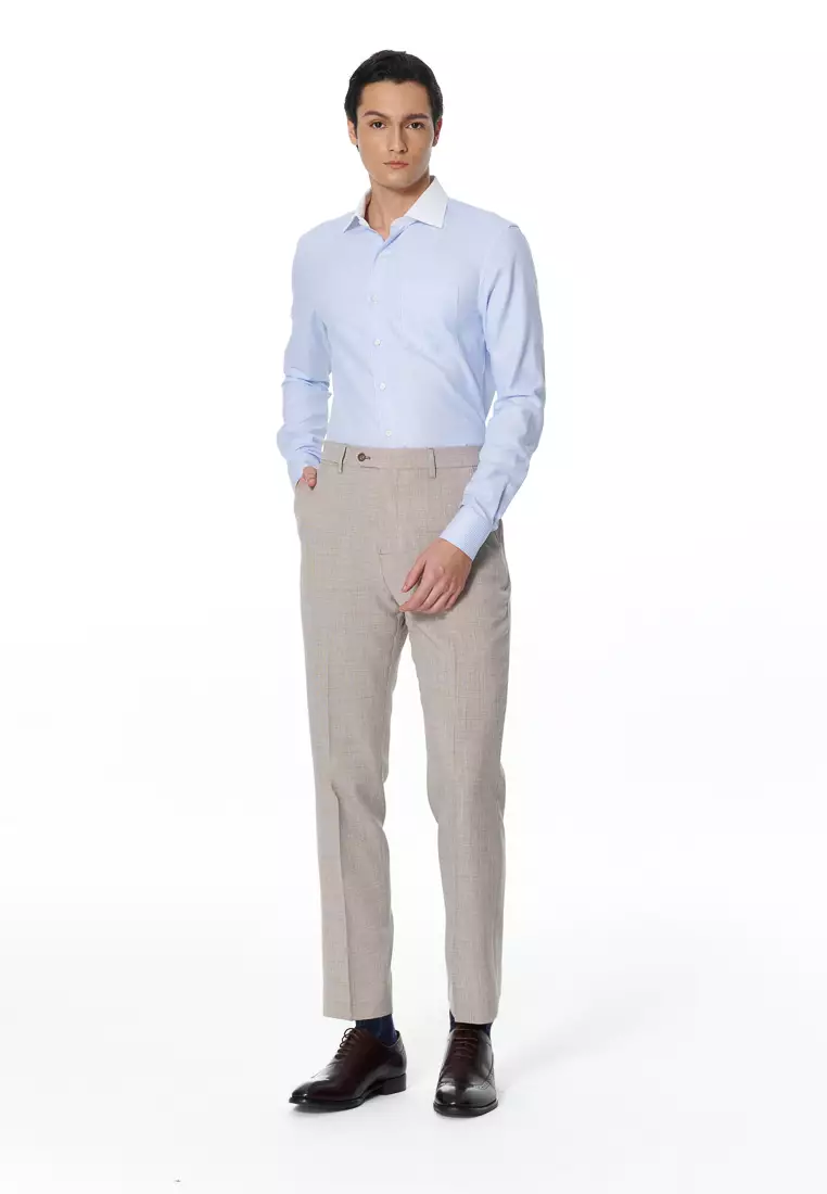 Beige Slim Trousers