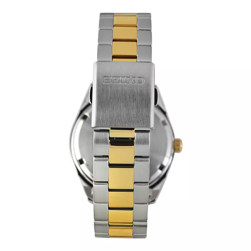 Jam Tangan Pria Seiko Classic SUR446P1 Men Silver Dial Dual Tone Stainless Steel Strap