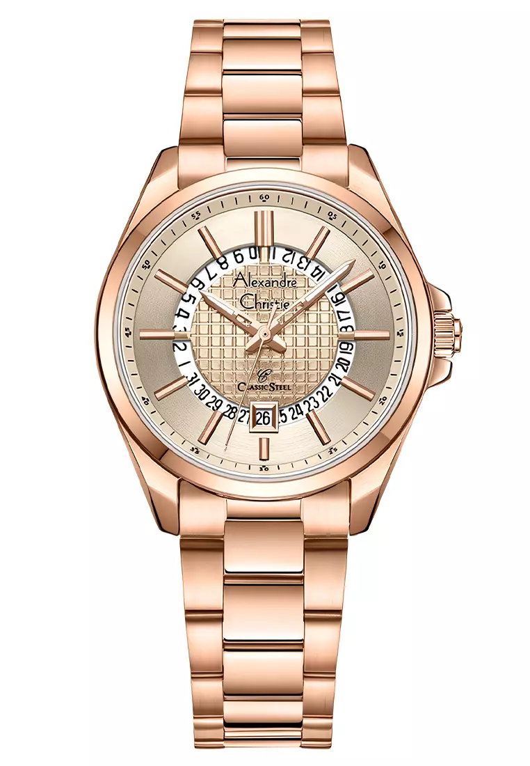 Alexandre christie classic sales steel rose gold