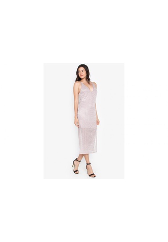 Buy Twenteen Textured Cross Strap High Slit Dress 2020 Online | ZALORA Philippines