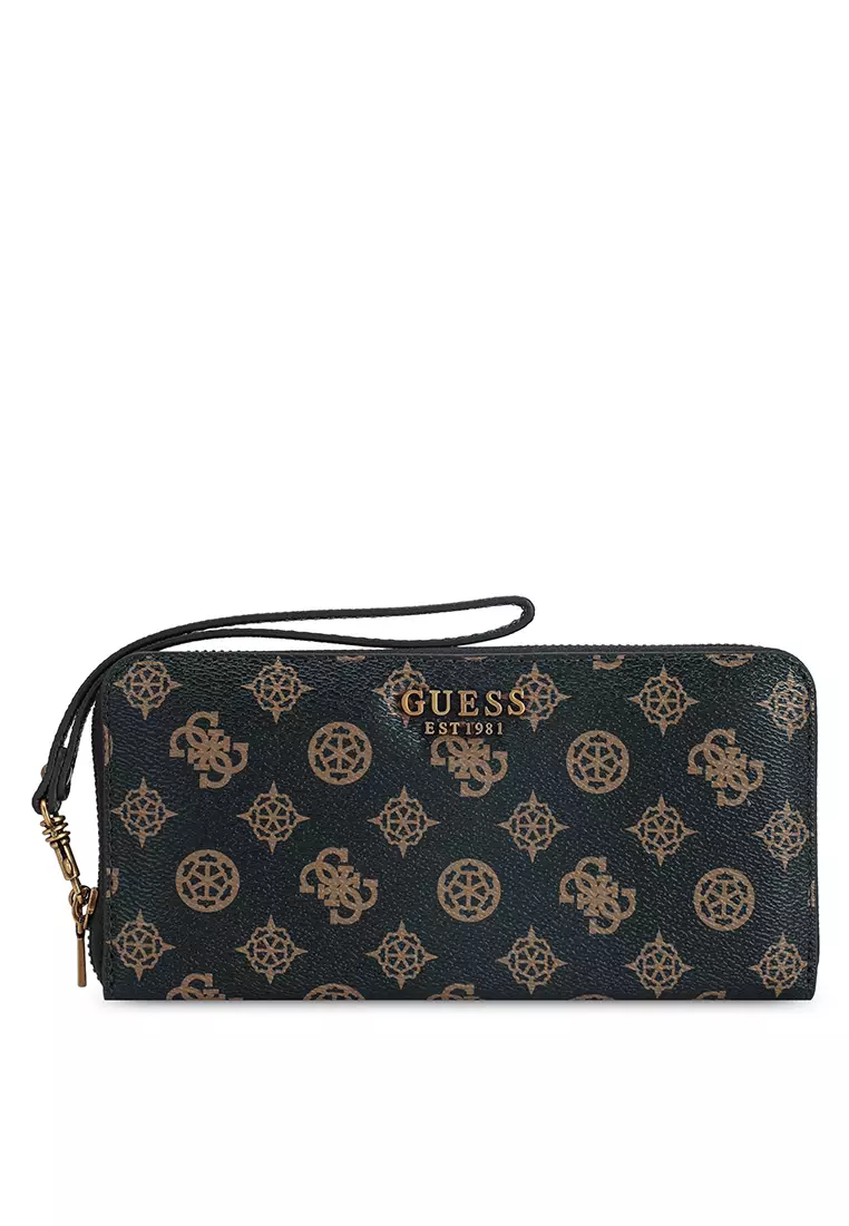 Buy GUESS Brown Womens Zip Closure Wallet