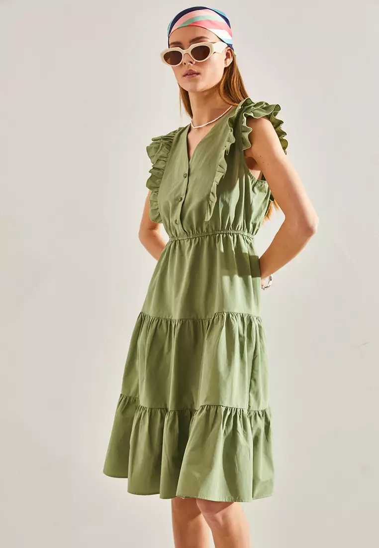 Frilly Buttoned Dress