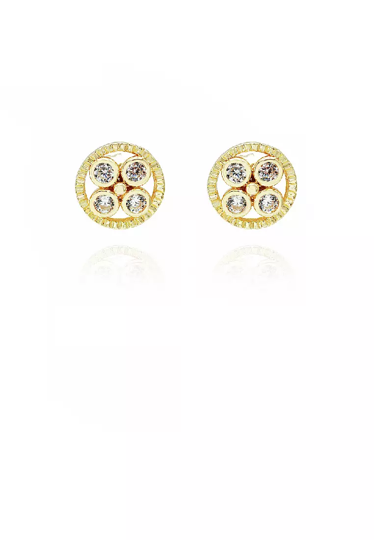 Gold simple stud earrings outlet