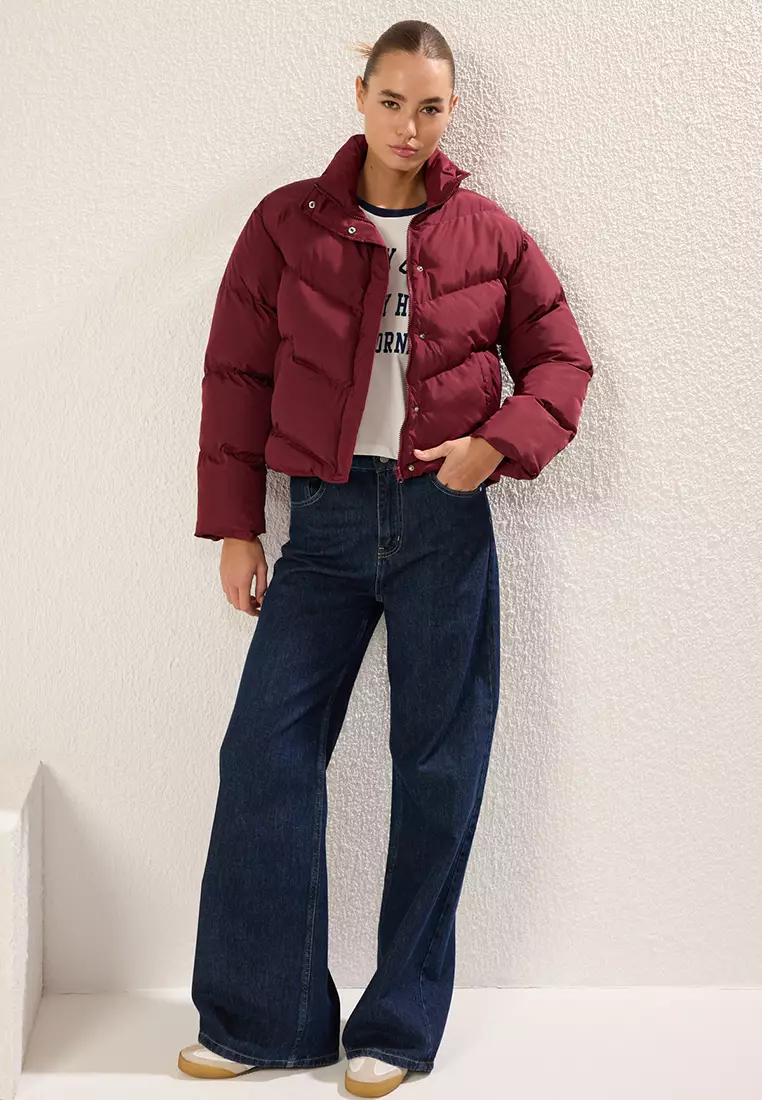 Claret Red Regular Coat TWOAW24MO00048