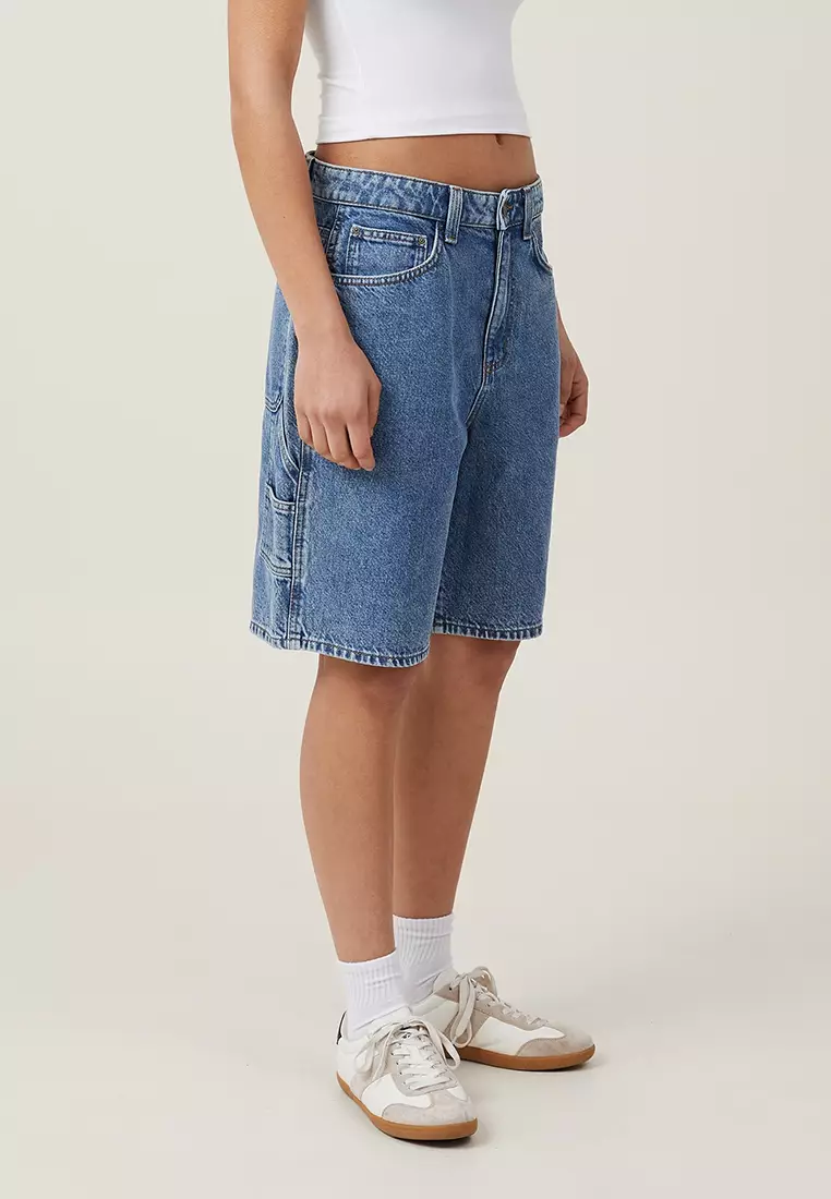 Hue essential denim boyfriend shorts top