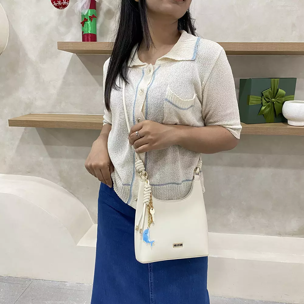 En-ji Yoda Slingbag Wanita Warna Ivory
