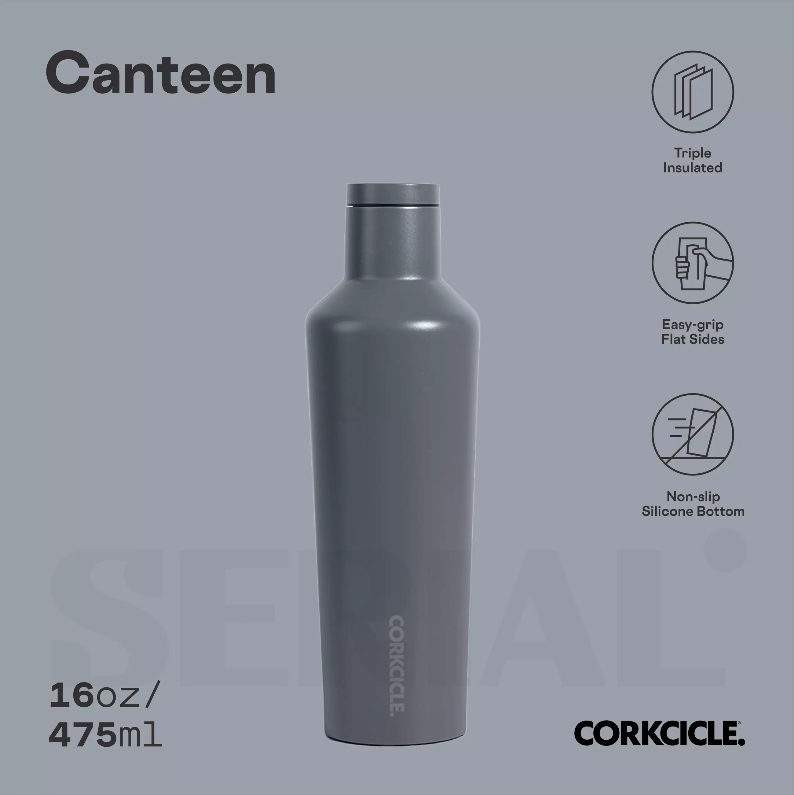 CORKCICLE Canteen 16oz - Flint