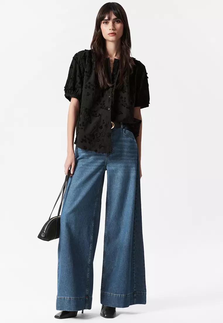 Oversized Puff-Sleeve Blouse