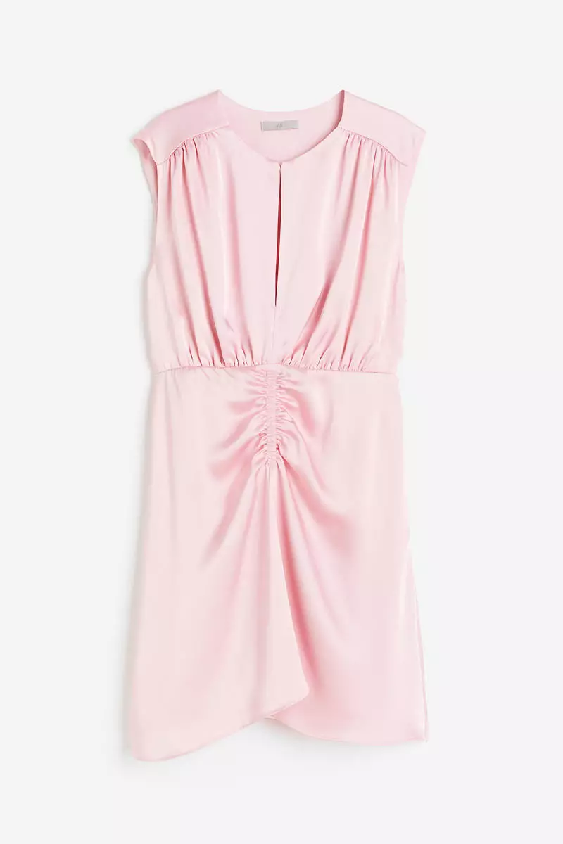 Draped satin dress