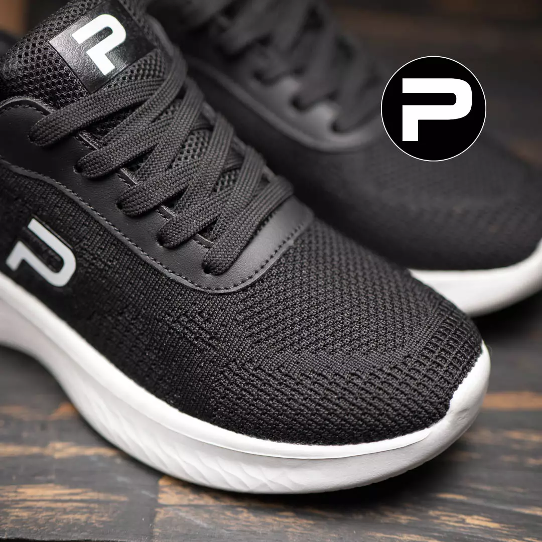 PAULMAY - Sepatu Sneakers Running Pria Go Run Black White
