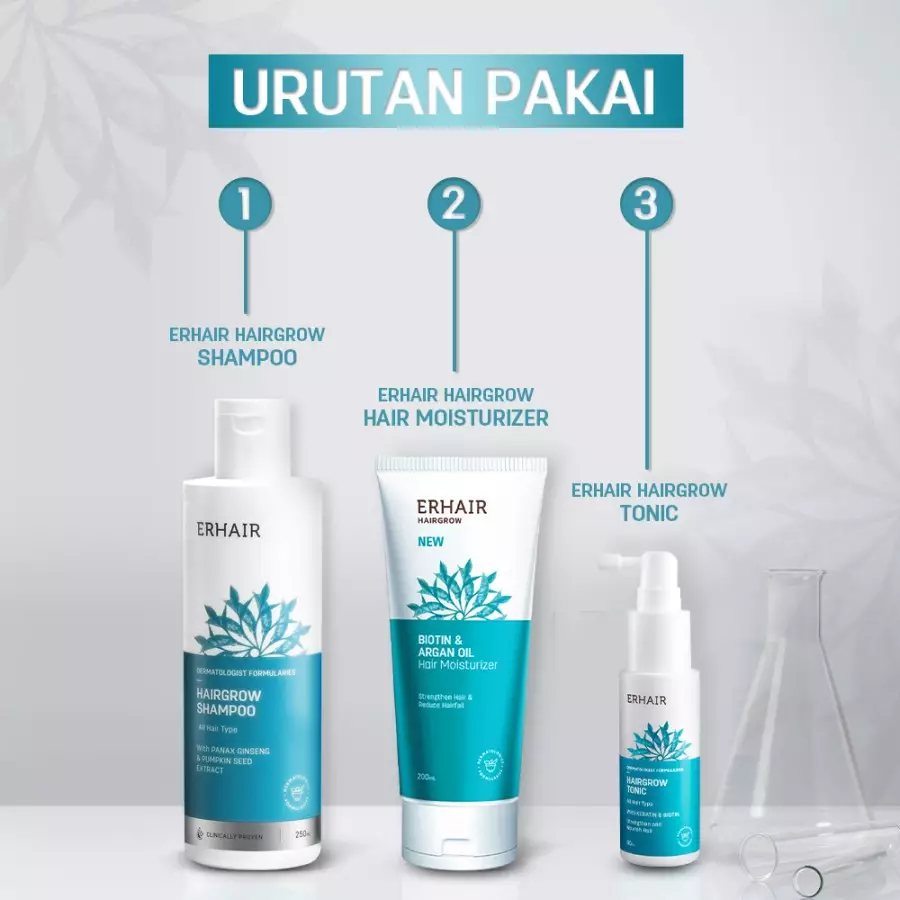ERHAIR Hairfall Fighter - Bundle Rambut Rontok No#1 Rekomendasi - 370ml