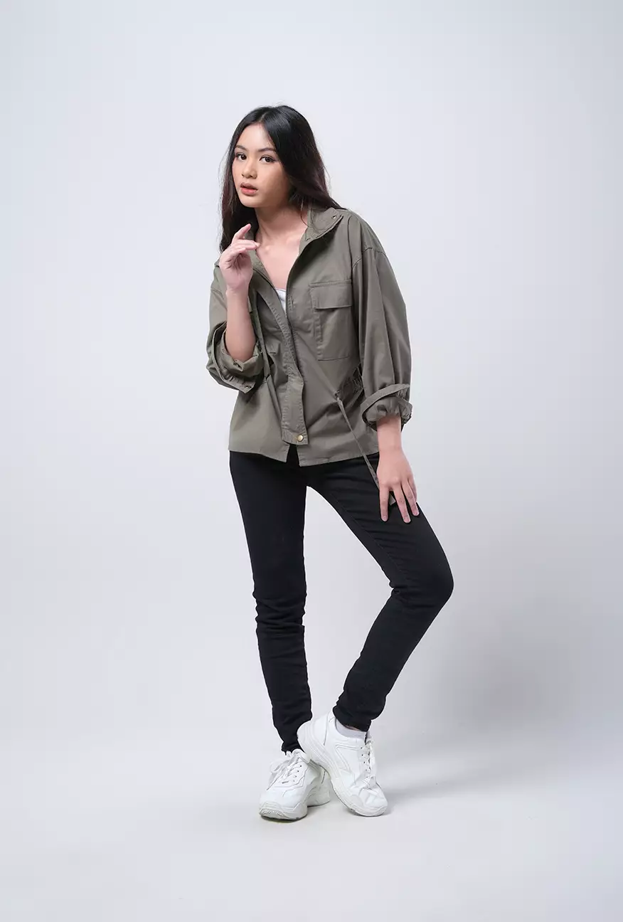 Jaket Wanita Thea Army