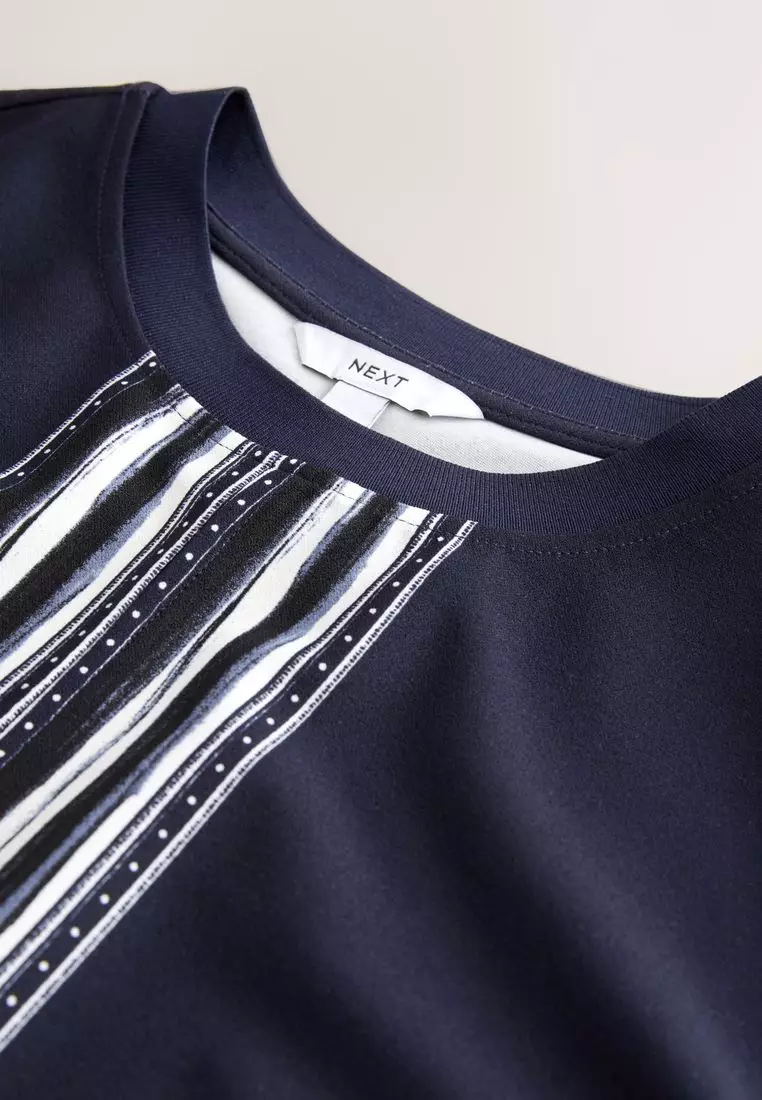 Short Sleeve Keyhole Crew Neck Top