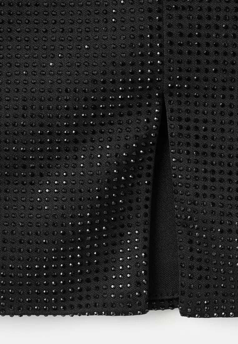 Strass Slit Skirt