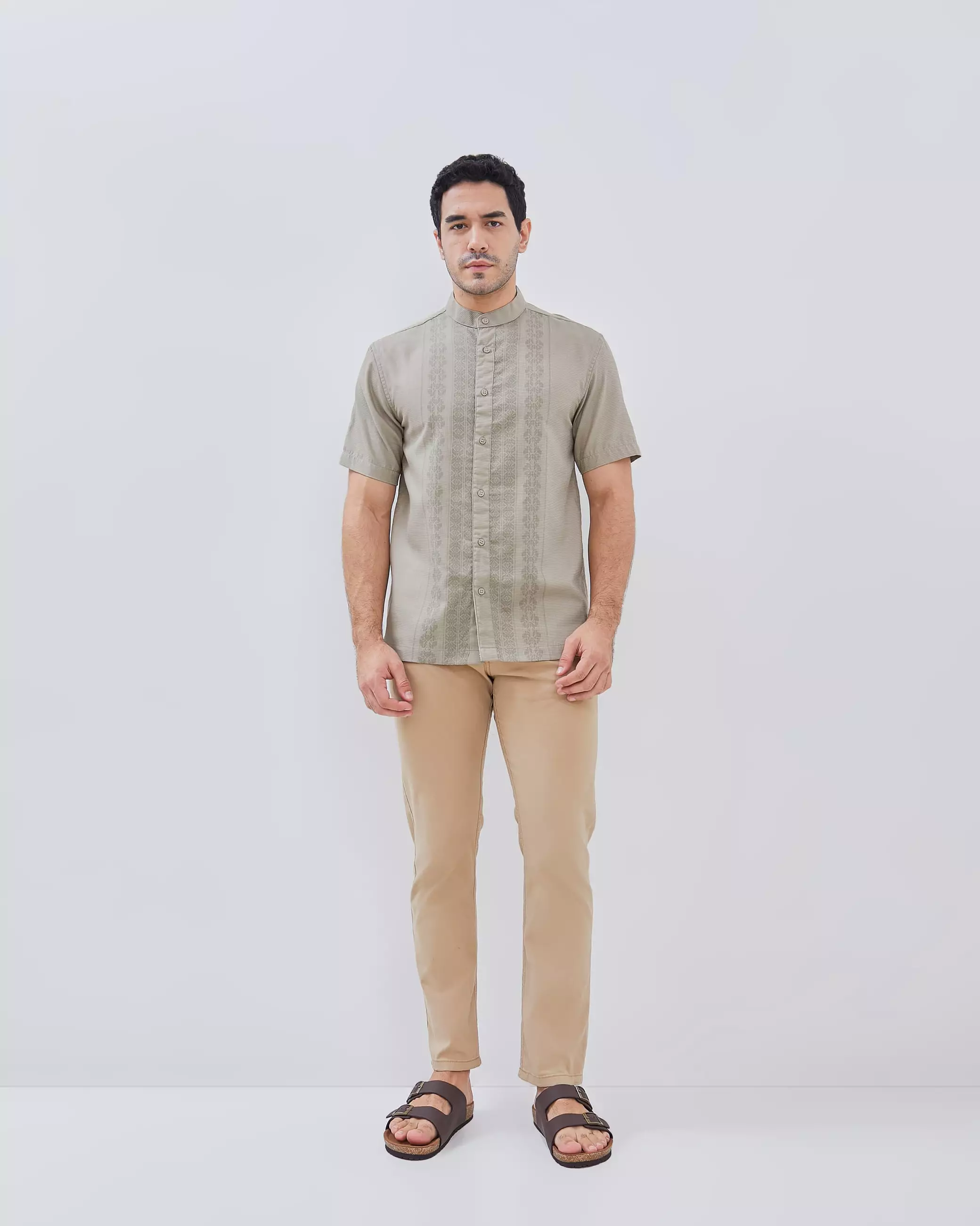 AMK Kemeja Koko Pria Lengan Pendek KK Kurnia S/s Light Green