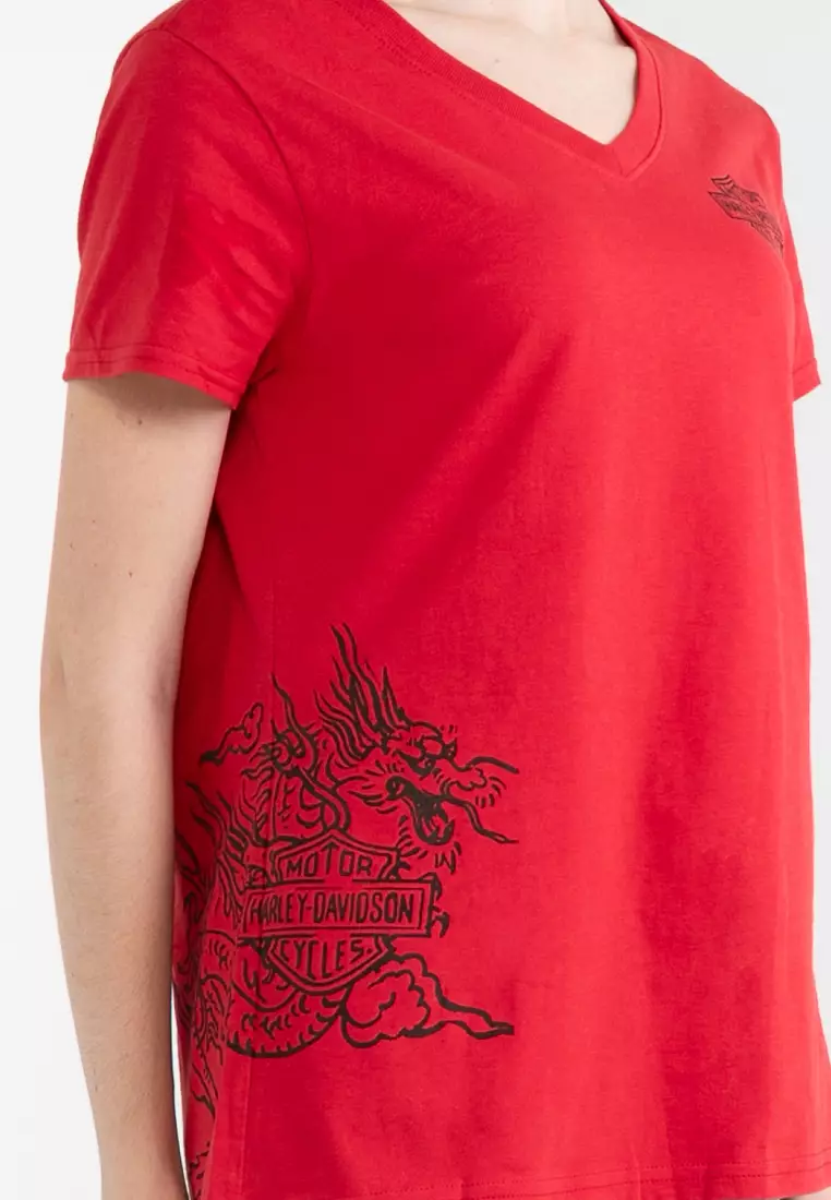 Harley-Davidson Year of The Dragon V-Neck Tee