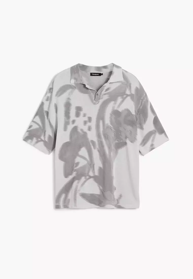 Abstract short-sleeve polo