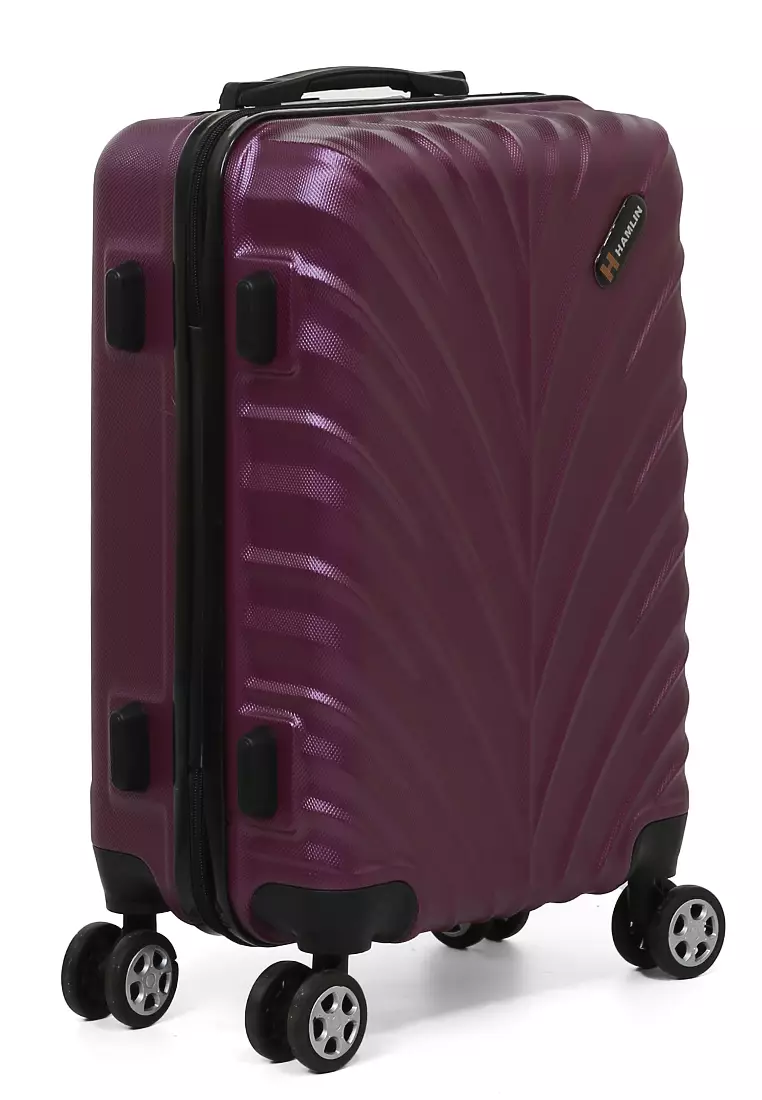 Carlton Tas Koper Hardcase Unisex Size 20Inch Suitcase Combination Lock Large Compartment Material ABS+PVC Coated ORIGINAL - Dark Purple